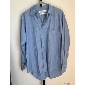 Comme Des Garçons Blue Button down Shirt 100% Cotton Mens Small